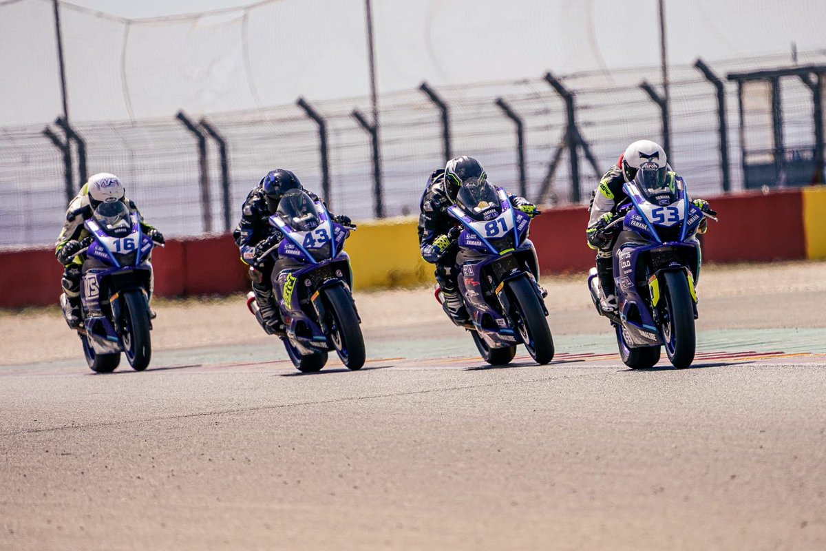 YamahaMotorArg's tweet photo. Debut soñado para #MatiasPerez81 y el team #YamahaMotorCenter, el campeón de la categoría en la temporada pasada triunfa en la carrera del sábado y consigue un 2do puesto en la del domingo en la doble fecha realizada en #motorlandaragon 🇪🇸
Felicitaciones piloto 🏁
#R7Cup #mgbikes https://t.co/s0Z196cEe1