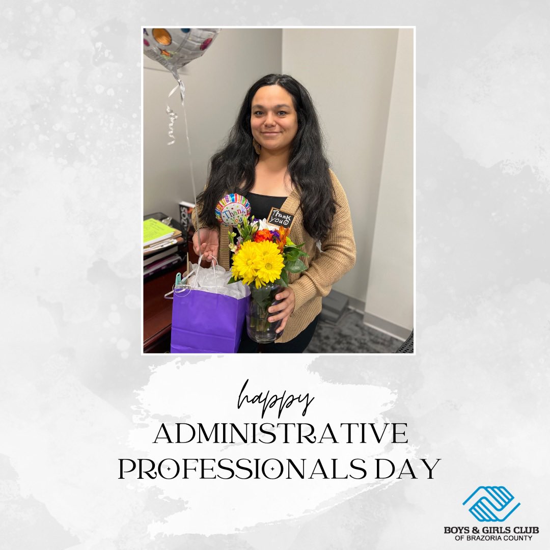 bgcbrazoria's tweet photo. We are so appreciative of our office administrator Zana and all she does to help our office run smoothly! Thank you for your dedication to the Boys &amp; Girls Club of Brazoria County! #bgcbrazoria #weloveBGC #greatfuturesstarthere https://t.co/UO2R7RkKg6