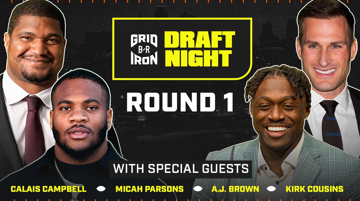 BleacherReport's tweet photo. NFL DRAFT DAY 1 SHOW STARTS NOW 🚨

Tap in now to the B/R app for LIVE reactions to every pick before everyone else https://t.co/z8prmLEM8v https://t.co/bztv4J642X