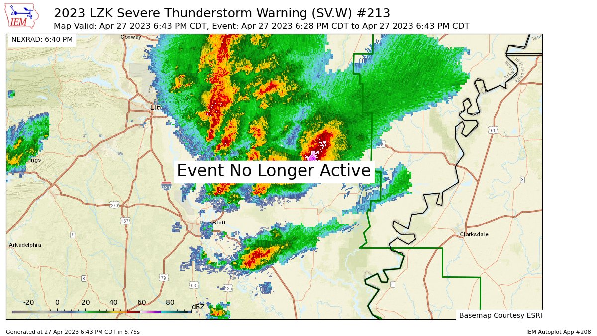 + Noaa weather alerts.. on Twitter "LZK cancels Severe Thunderstorm