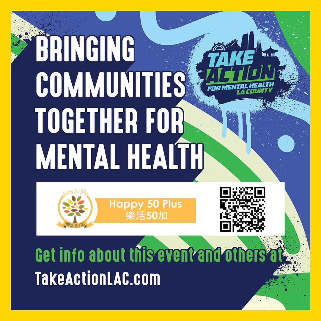 Happy50plusFnd's tweet photo. 💖#Happy50plusLLC is so excited to have received a grant from @LACDMH & #CalMHSA to promote #MentalHealth, well-being & community connection among older #Chinese #AAPI Americans💜💜
First event in May will incorporate Education, Fun, & a Movie preview!
#TakeActionLA @CalAging https://t.co/EfoKsMkLnp