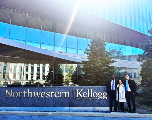 UCLAZimanCenter's tweet image. Congratulations to @uclaanderson MBA '23 candidates Jordan Ferguson, Gio Lincón &amp;amp; Betsy Linares on their 2nd place victory in Northwestern University’s @KelloggSchool Real Estate Venture Competition!  #GoBruins #WhyAnderson