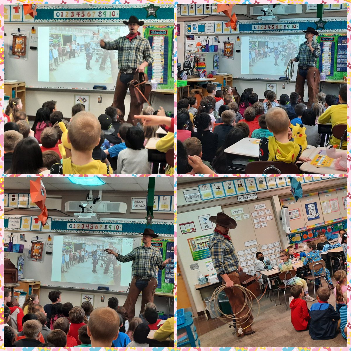 Today was our annual Rodeo kickoff! Weston Boots was so kind to join us all the way from Texas to get us excited about reading!