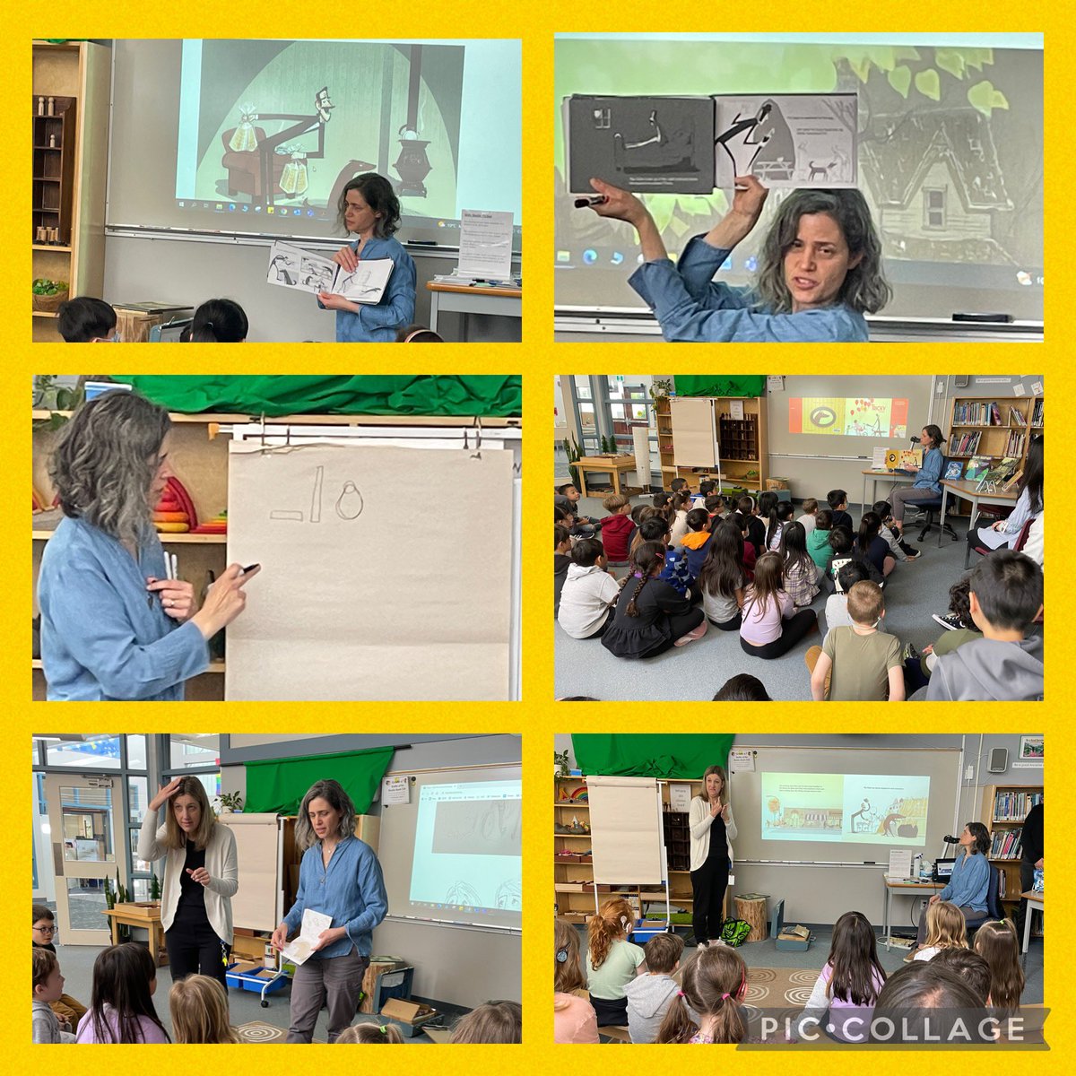 jenparaujo's tweet photo. So wonderful to host an in person author visit again! Thank you, Kari Rust, for sharing your amazing work with @southslopeSD41 and #BCSD @burnabyschools @bctla @owlkids https://t.co/RAQOWn6EBs