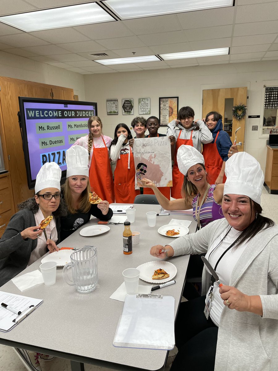 viviennewoon's tweet photo. Day 2 of Pizza Wars brought young guest judges from Take Your Child To Work Day! Thank you to so many teachers and their children who tirelessly tasted and reviewed! @LCPScte @RBMS_Official @RBMS_FACS https://t.co/0qdcAq4gUY