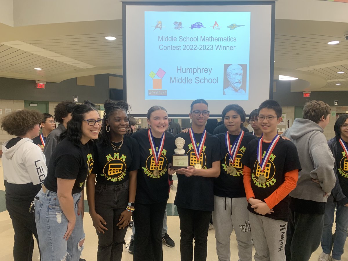 A first ever for Humphrey Middle School. Our Math Team won the VVSD Math Competition. Way to go Warriors!!