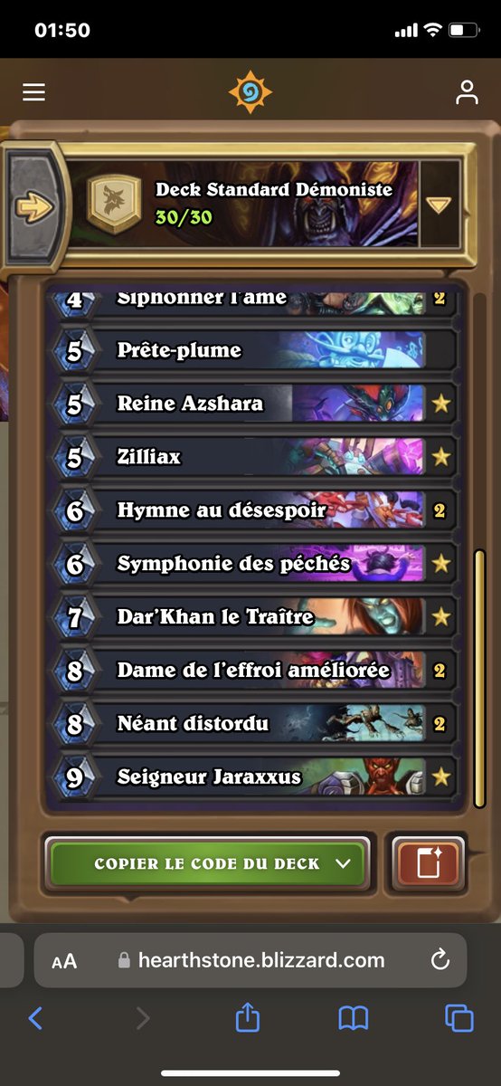 Lucas_Chiby's tweet photo. @Tars_HS @OdemianHS Big warlock contrôle avec Jaraxxus a l’ancienne 😍 
### Big warlock Chiby

AAECAf0GCIWgBOWwBNu5BM6SBeKkBfnGBcjHBdj2BQuPnwSxnwSCoASDoATnoAT1zgTxxgXyxgXI6wXC+AXDngYAAA== https://t.co/phgXC1wUaz