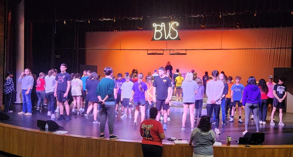 A  BVS Rehearsal preview! These talented students are hard at work to give you a show worth seeing #bulldogPRIDE! #BulldogTALENT 2 Shows on Saturday 5/6  (2pm and 7pm), and one on Sunday 5/7 (2pm). Tickets are up for purchase at gofan.co, or at the door (2 of 2)