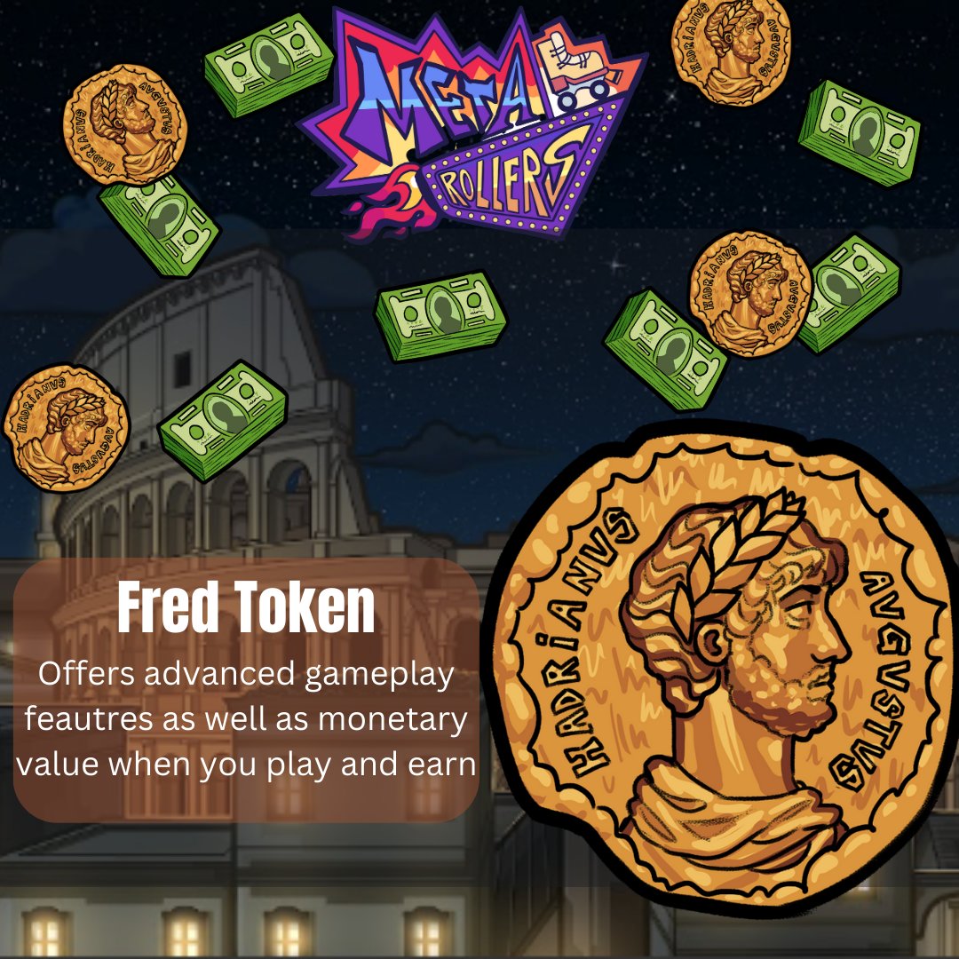 Check out these amazing use cases for our rome inspired Fred Token!

🛼Purchase of the downloadable game
🛼  Player incentives 
🛼 Purchase of in-game NFTs on the marketplace
🛼 Participation in staking rewards and bonuses
🛼 Participating in governance 
 ......and more