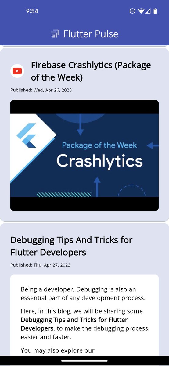 FlutterPulseApp's tweet image. Flutter Pulse 1.5.0 is live!
This version removes Google Ads, improves the look and feel, removes some posts stuck at the top, and upgrades to Material Design 3
🚀 Install now
#flutterdev
play.google.com/store/apps/det…
