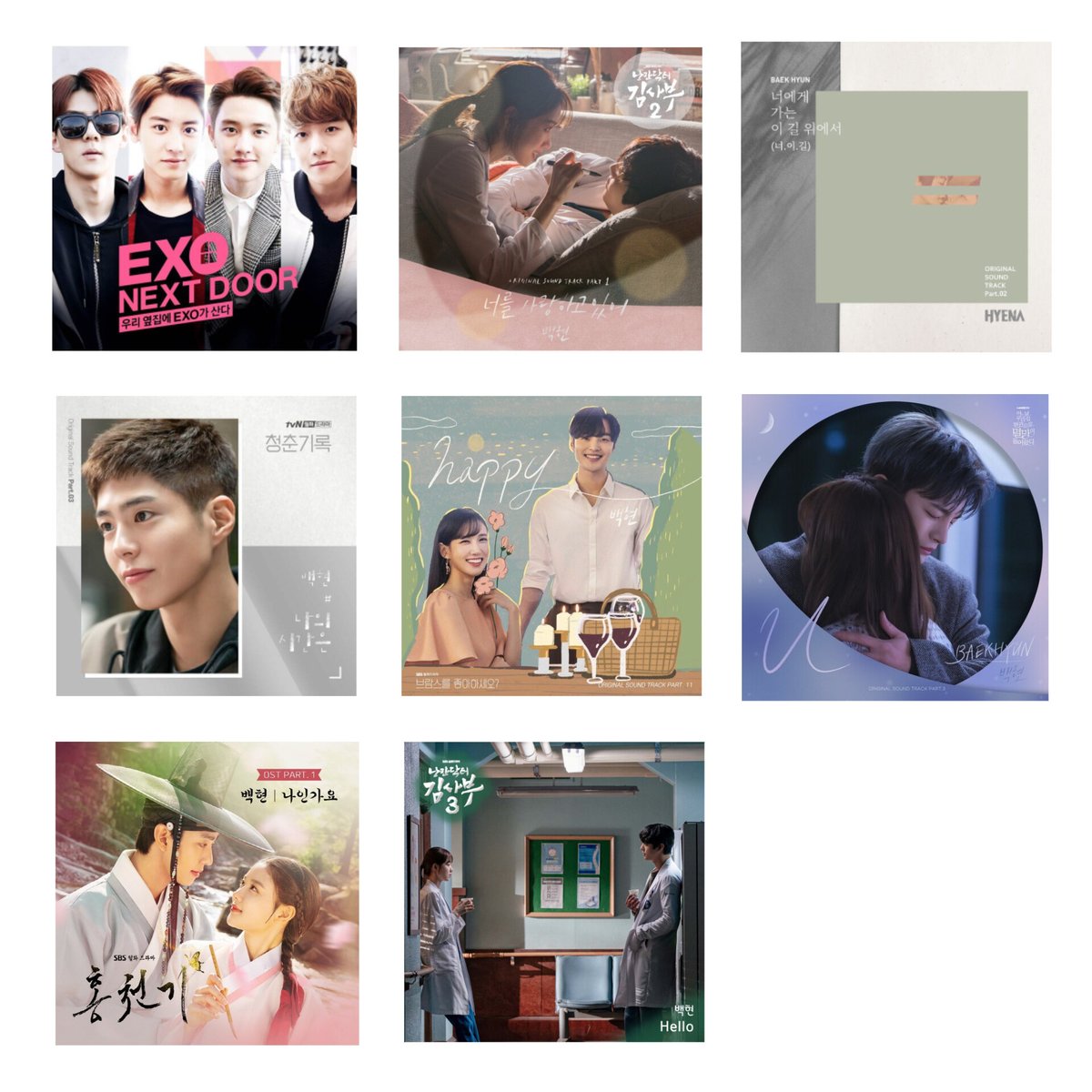 bucheonpride's tweet photo. baekhyun's osts ♡ https://t.co/MTBBDeL2HC
