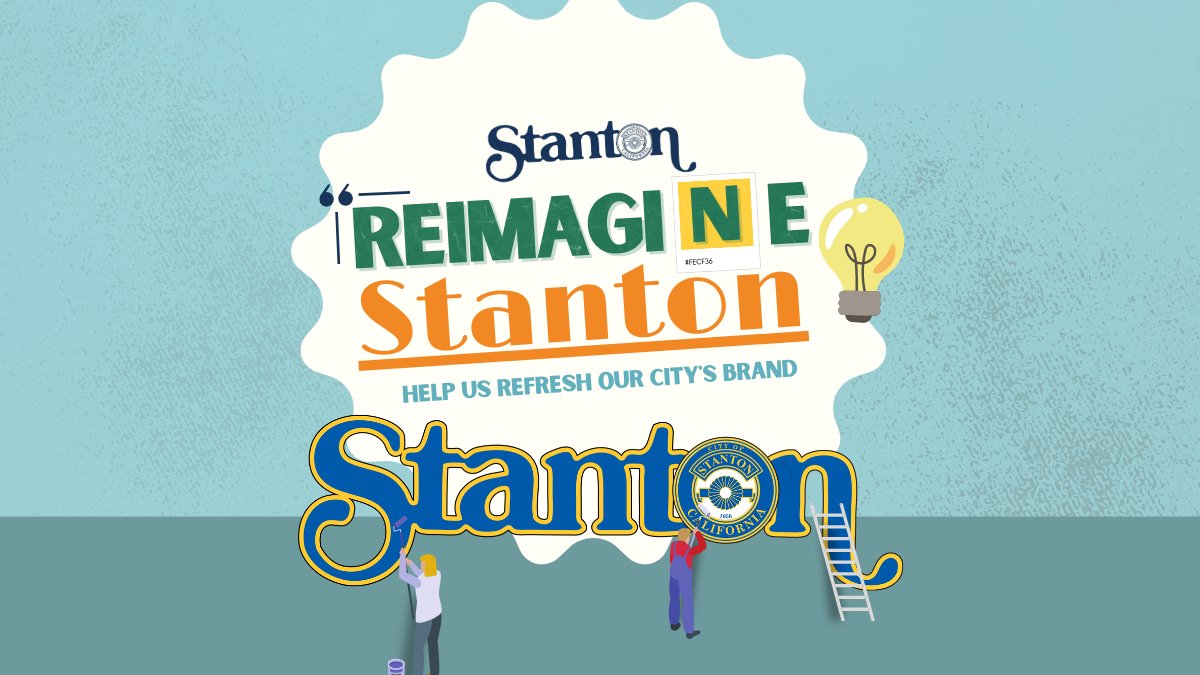 Join us on Wednesday, May 10 at 6pm at City Hall to kick off our rebranding project! Light refreshments will be served and participants will have a chance to win raffle prizes. Info: StantonCA.gov/ReimagineStant….