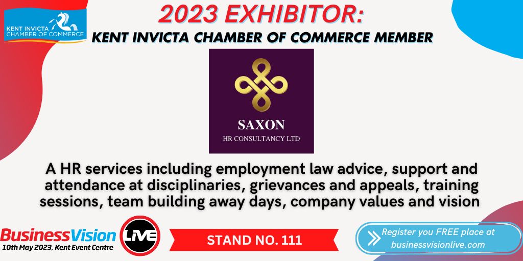 With over 20 years experience, Saxon HR Consultancy Ltd provide expert quality HR advice and a range of services to businesses of all sizes Make sure you stop by stand 111 to find out more! #BizVisionLIVE