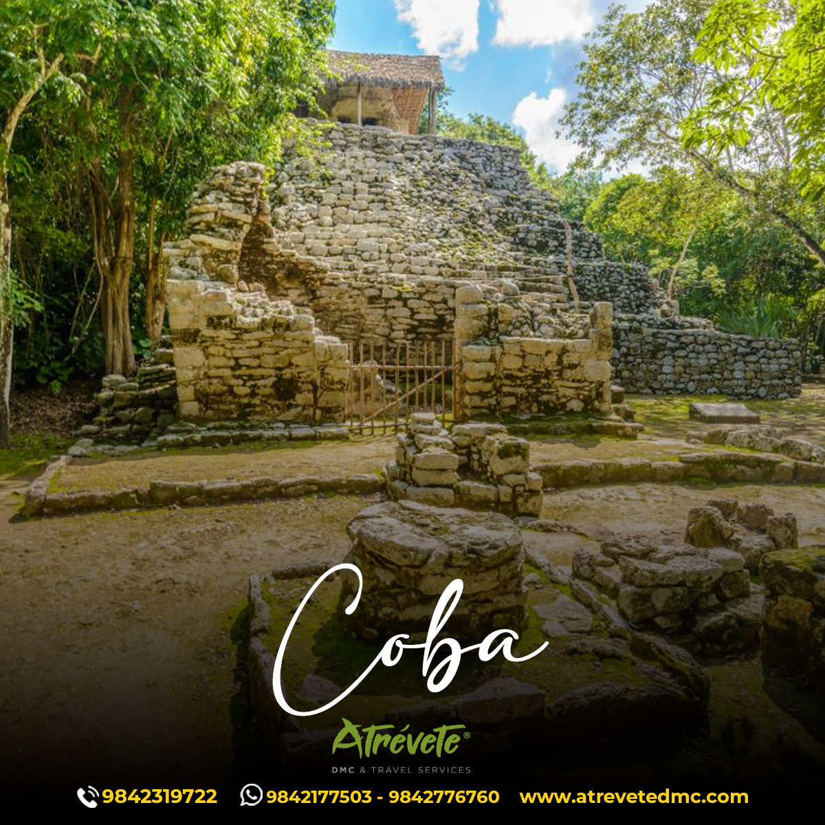 atrevetedmc's tweet photo. Coba es una de las pocas ciudades mayas que aún conserva sus estructuras originales.
😉Quieres conocerlo??? Nosotros te llevamos
Pregunta por nuestros tours disponibles.
📱WhatsApp: 9842177503 | 9842776760
📱Oficina: 9842319722
💻https://t.co/ztfvm8sXnI
#SomosAtrévete https://t.co/piIWIrWYOT