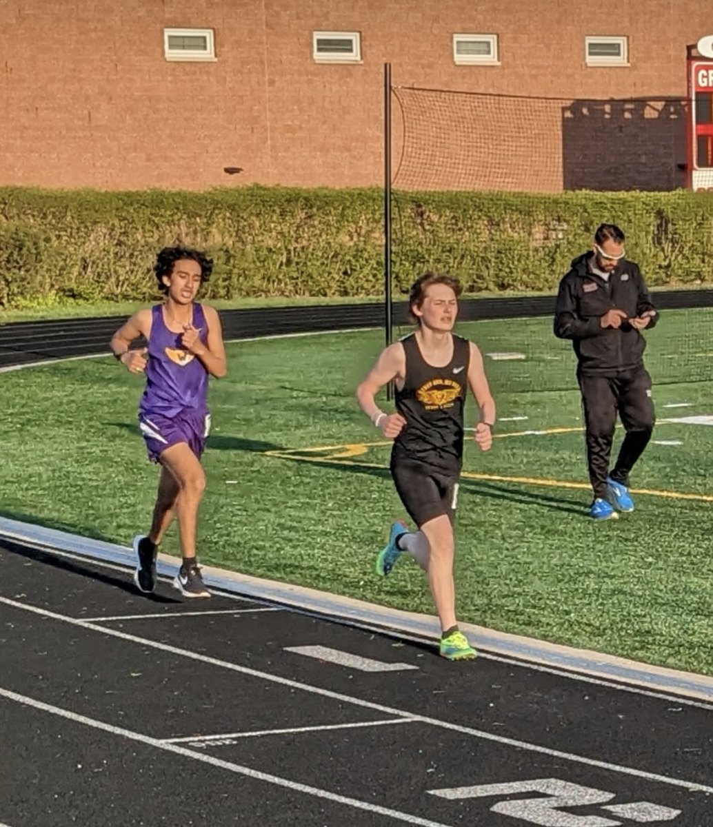 So proud of Noah!!!  5:40 1600 meter today, missed a PR by 1 second.  3rd place finish, best of the season at the Bulldog Invite.

Just keeps getting better and better every week.  #FroshRunsVarsity #ProudDad