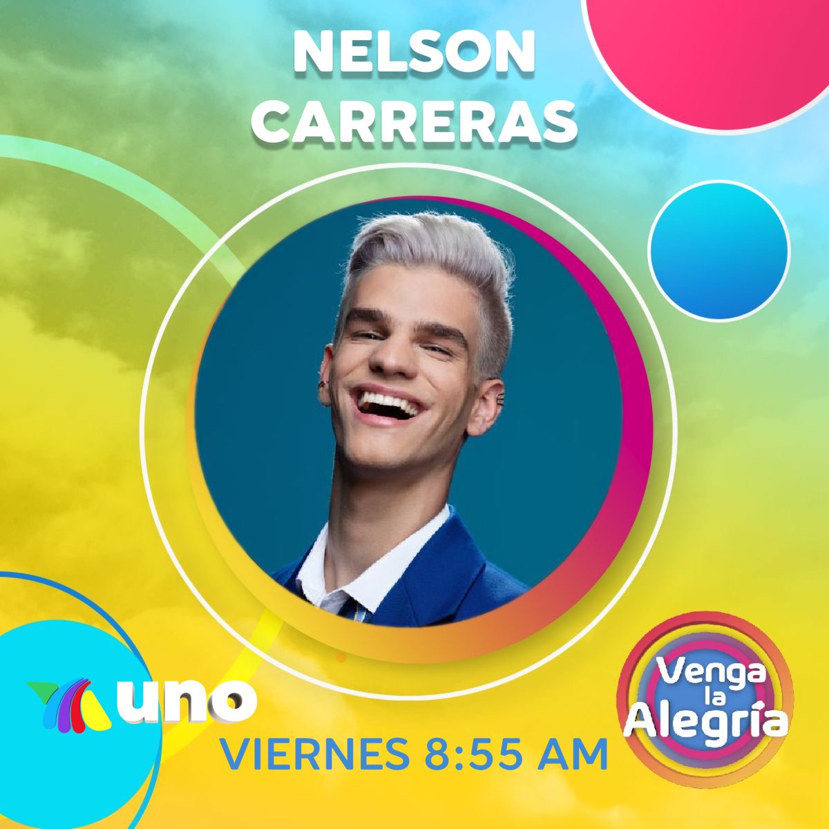 ¡<a href="/SoyNelsonC/">Nelson Carreras Oficial</a> estará con nosotros este viernes en el foro de #VLA! 🙌🏻🤩🕺🏻

¡Te esperamos mañana a las 8:55 a.m. por @aztecauno! 📺