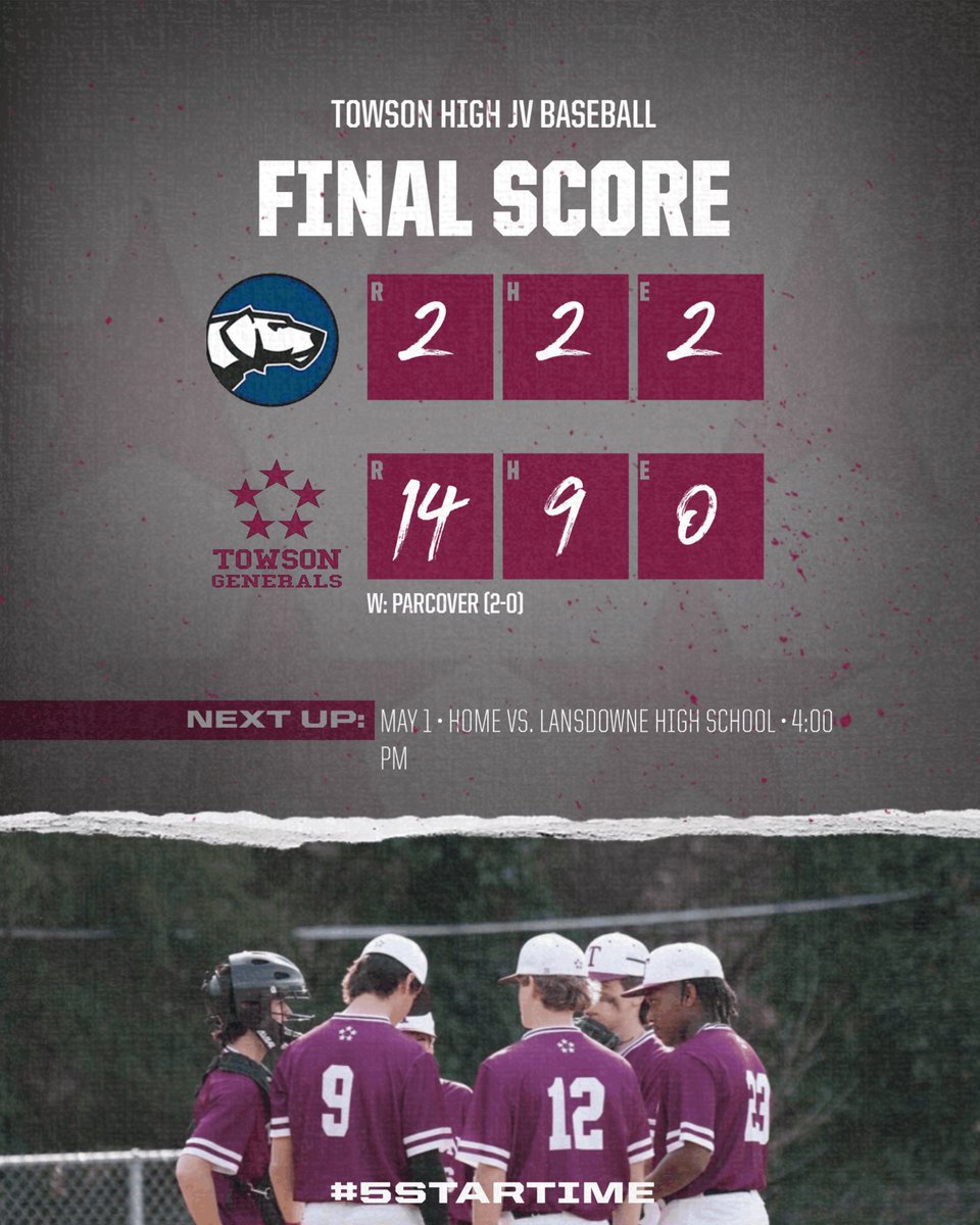 CoachMattAllen's tweet photo. @TowsonBaseball JV Generals are returning home after taking both games in the double header against Sparrows Point. @TowsonHSsports #5StarTime https://t.co/1bXc578hIr