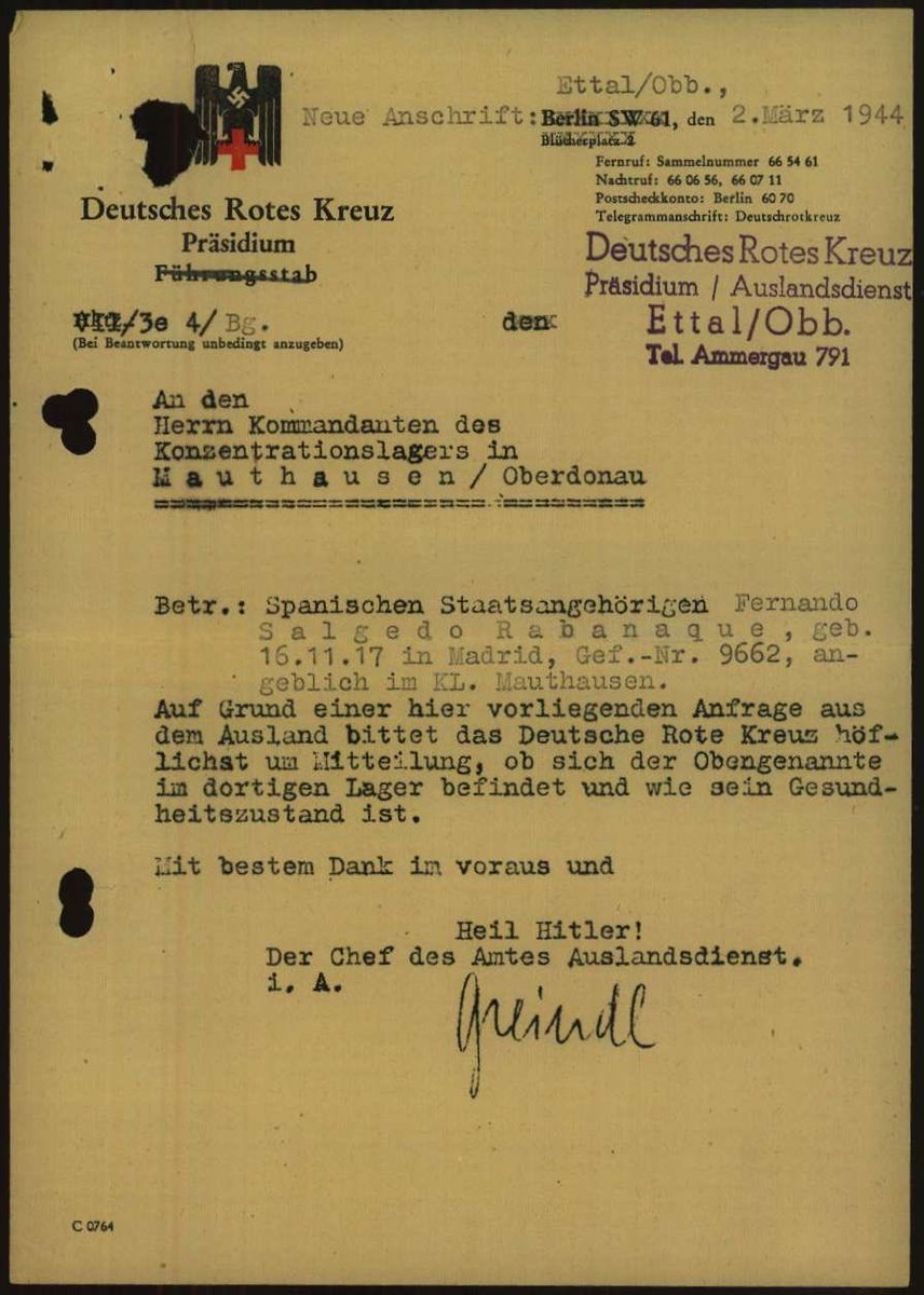 Fernando Salcedo Rabanaque pudo ser mi feliz tío abuelo y vecino.

Una guerra, dos, y el fascismo en Europa se lo llevaron de España a Francia y de allí a Mauthausen, asesinado con 25 años. 

<a href="/IStolpersteine/">IB-Stolpersteine</a> <a href="/olgarodriguezfr/">Olga Rodríguez Francisco ✍️</a> <a href="/deportado4443/">Antonio Hernández</a> 

Le recuperamos 80 después

1/4 🧵👇