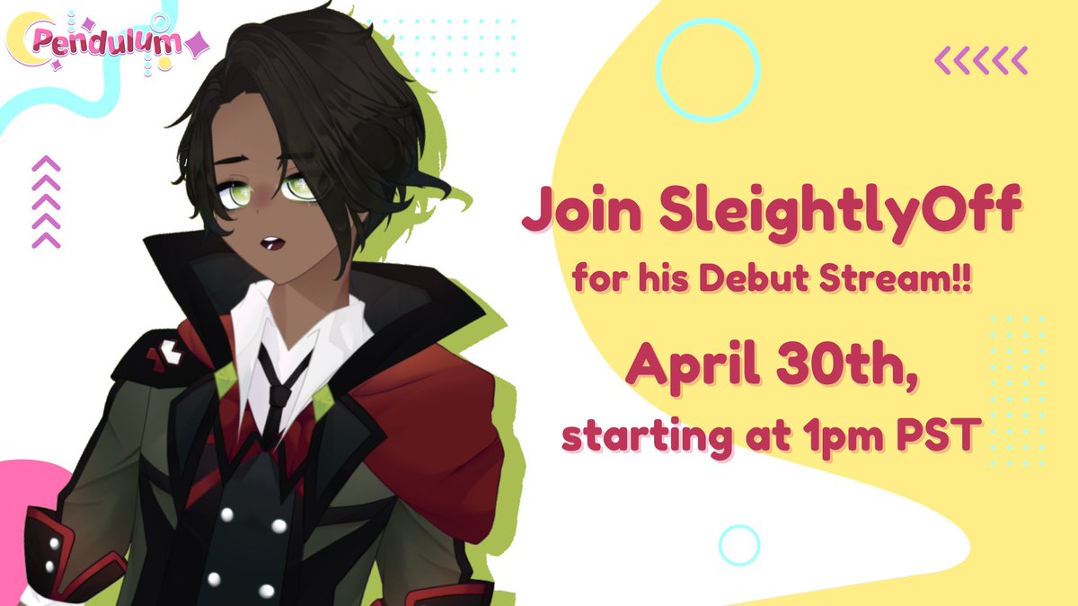 PendulumVT's tweet photo. 💫 LET'S GO @SlyVTuber ‼

Please join him for his DEBUT stream on Twitch, today at 1AM PST / 2PM MST / 3PM CST / 4PM EST! 💚

⬇⬇⬇ LINK DOWN BELOW ⬇⬇⬇
#vtubers #vtuberuprising #vtuberdebut https://t.co/6ujLGPs2Iu