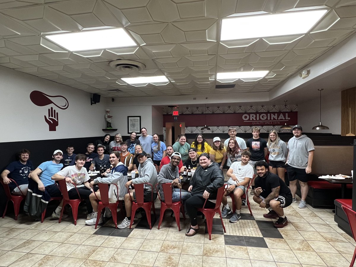 Pizza night for sport management.