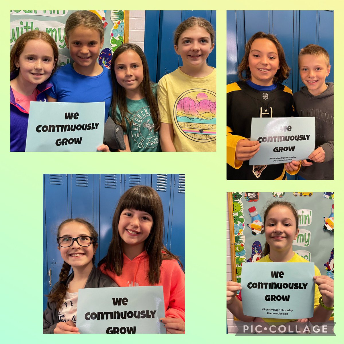 s_grenham's tweet photo. Today’s #positivesignthursday celebrates one of our #dalecorevalues. #beproudbedale #medfieldps https://t.co/1uCSfiPtBa