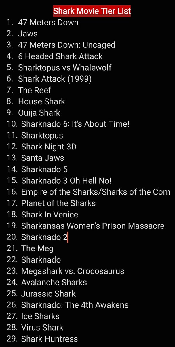 JAWS_show's tweet photo. The updated The LIST https://t.co/jc7xQofu29