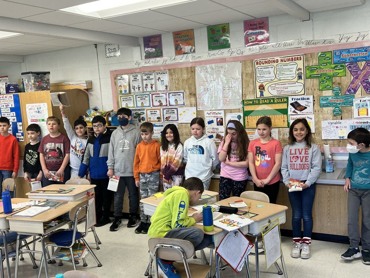 levato_angie's tweet photo. Another great debate about who sent Judy Morgan the class picture! I’m always so impressed with the evidence my S’s find in #Frindle #andrewclements @D23Ross #Proud2BD23 https://t.co/yp5Y3V8H3T