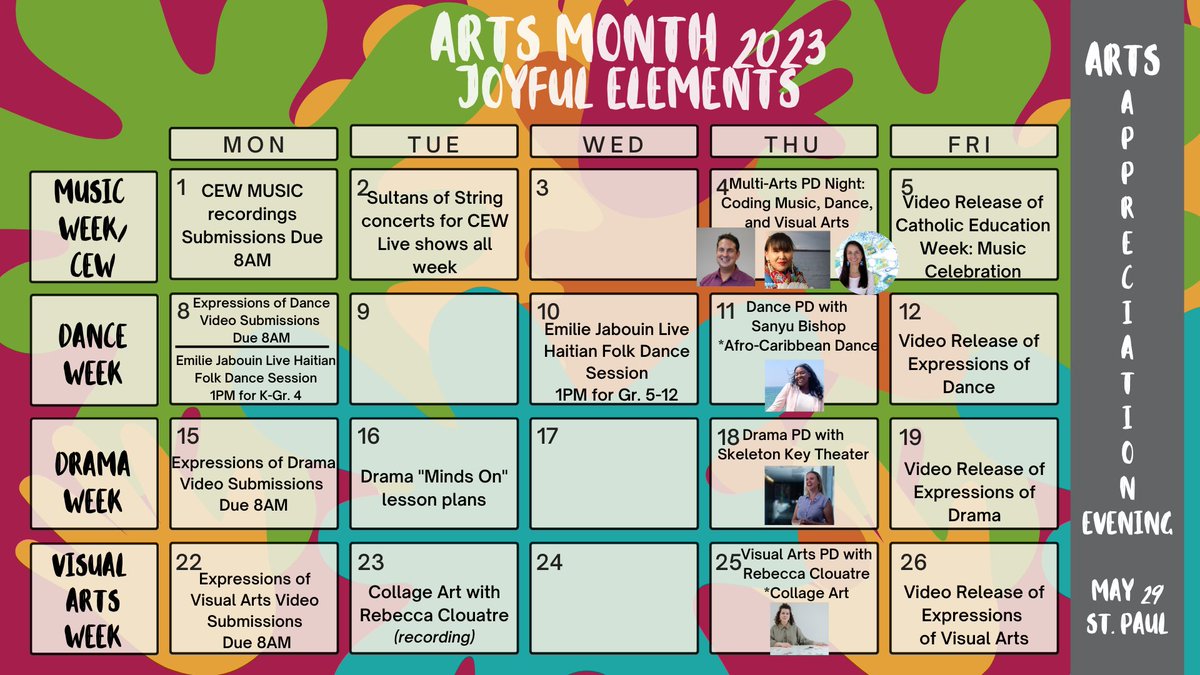 ocsbArts's tweet photo. ARTS MONTH IS ALMOST HERE!!!! 
How are you and your students participating? What are you excited about? 🎨🎭🖌️🖼️🩰🎶
.
.
#ocsbArts #ocsb @OttCatholicSB @OCSBelementary @ocsbindigenous @ocsbequity @ocsbRE @ShelleyMontgo16 @MsCathrynWake @ocsbEco @KimLacelle2 https://t.co/WutDTvIcPO