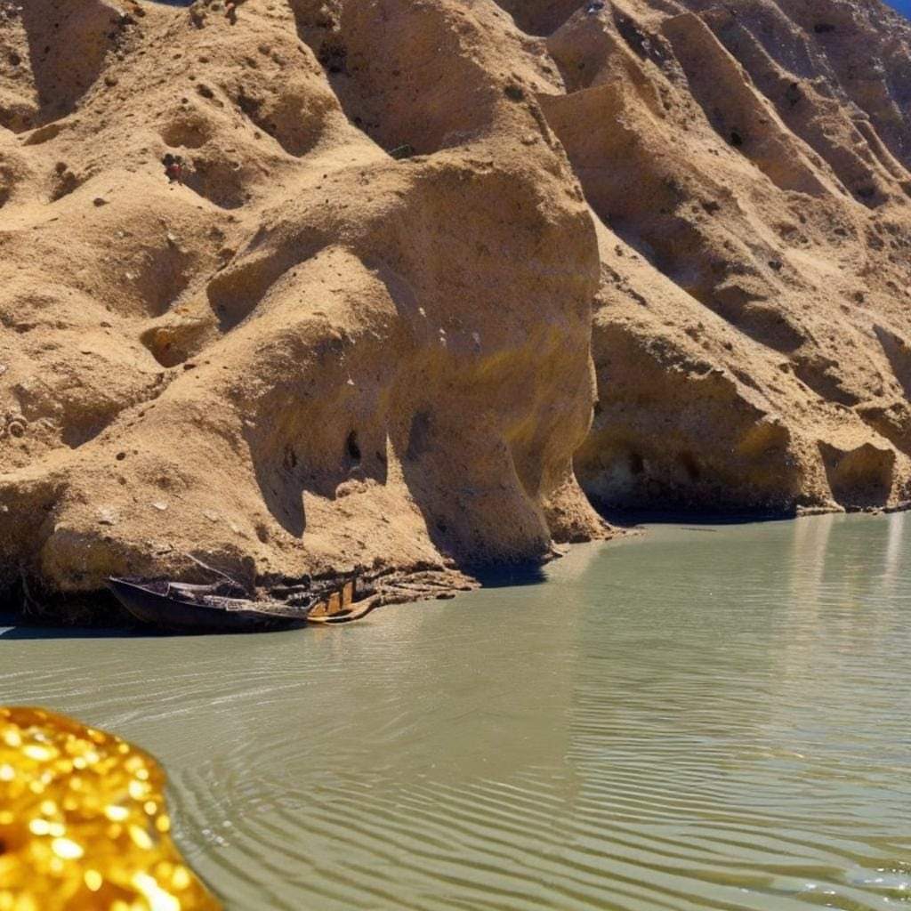 "Tidak terjadi hari kiamat itu sehingga Sungai Furat menjadi surut airnya sehingga ternampak sebuah gunung daripada emas.