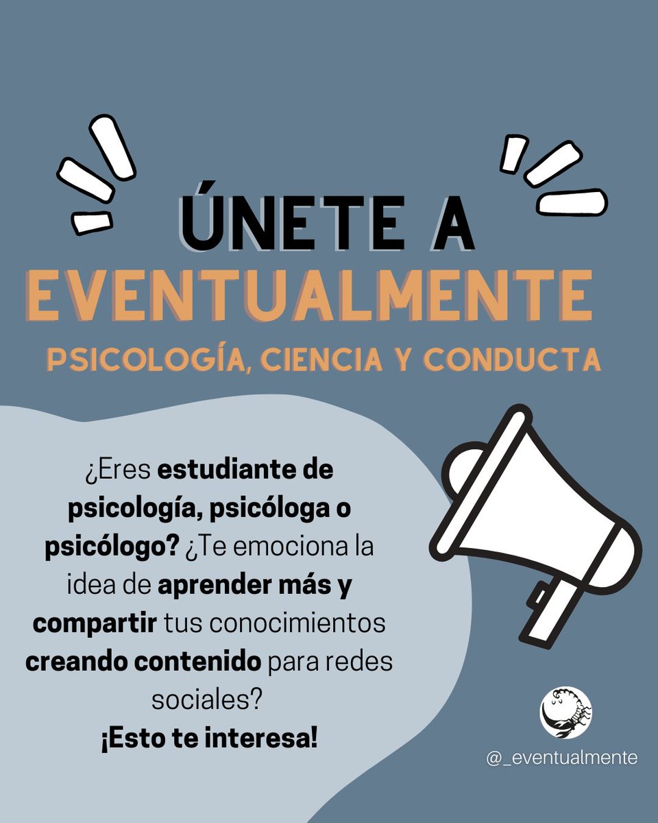 _Eventualmente's tweet photo. ¿Te gustaría hacer Divulgación o Difusión científica de Análisis de la Conducta?

Nos encantaría que estuvieras en nuestro equipo. 🥰

Ayudarías muchísimo con un fav o RT. 🥺

#Psicotwitter https://t.co/m0BnGR3EoV
