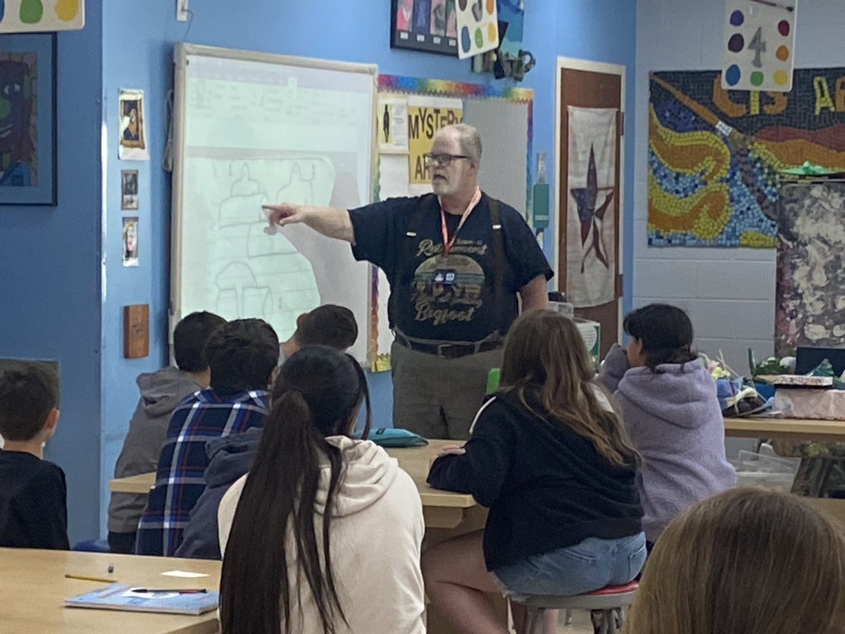 CisknightsA's tweet photo. Bigfoot comes to the art room!
Former teacher at CIS and good friend Ken Johnson shares his expertise on Bigfoot with students. We created foot castings to compare to the real Bigfoot foot. In addition, students created their own Bigfoot sculptures. https://t.co/imNTj95Dgh