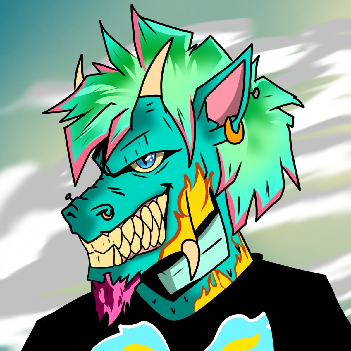 I just loved the result of my little dragon ❤️   I love rock so I used it as inspiration for your style 🐲😁🤟repost**
#commission #group #furry #dragons #scalies #dragons