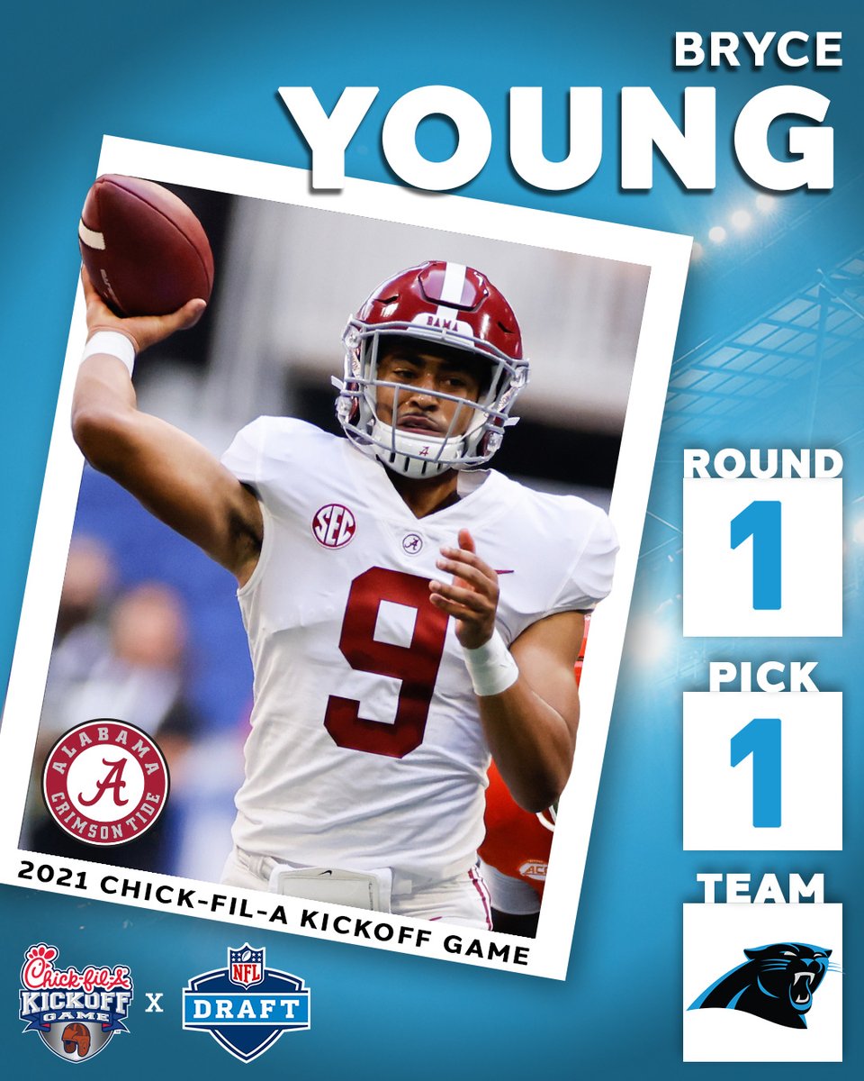 CFAPeachBowl's tweet photo. Bryce Young goes first as the No. 1 overall pick in the 2023 NFL Draft! ๐ฅ
#CFAKickoff | #KeepPounding https://t.co/jfuIpjJSty