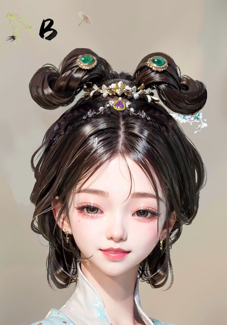 DynamicJiangxi's tweet image. #Jiangxi is known as the "White Crane Paradise." And our #virtualambassador, Xiaolu, is a girl transformed from a white crane. Today we will decide on her hairstyle. Please comment with your choice, and we will make a decision based on the voting result! #jiangximetaverse