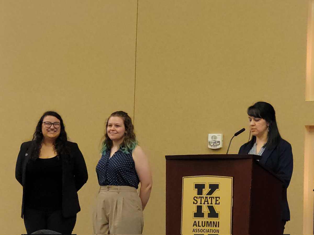 cwrice's tweet image. @smicrobial_ksu was a big winner at the K-State Graduate School recognition event.  Endy received Research in the State, 3min thesis competition, Irosha Oral competition at the Research Forum, Carlos UDP doctoral dissertation, and myself Graduate Faculty Mentoring Award. Thanks.