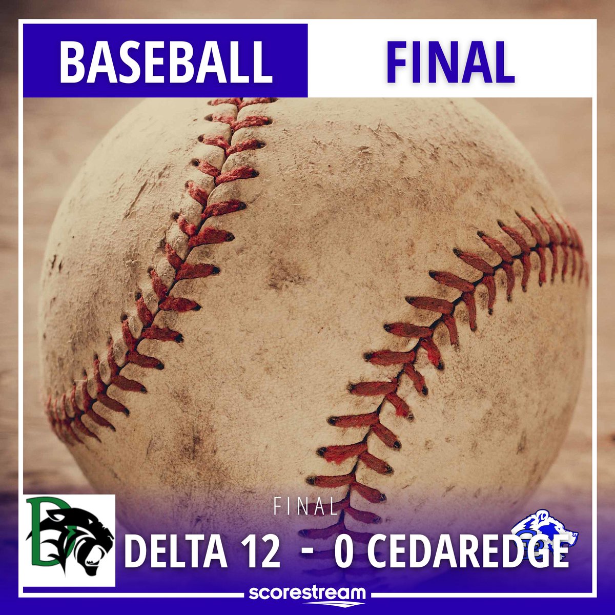 CedaredgeBruins's tweet image. The Delta High Panthers defeat the Cedaredge Bruins 12 to 0
scorestream.com/game/cedaredge…
#ScoreStream