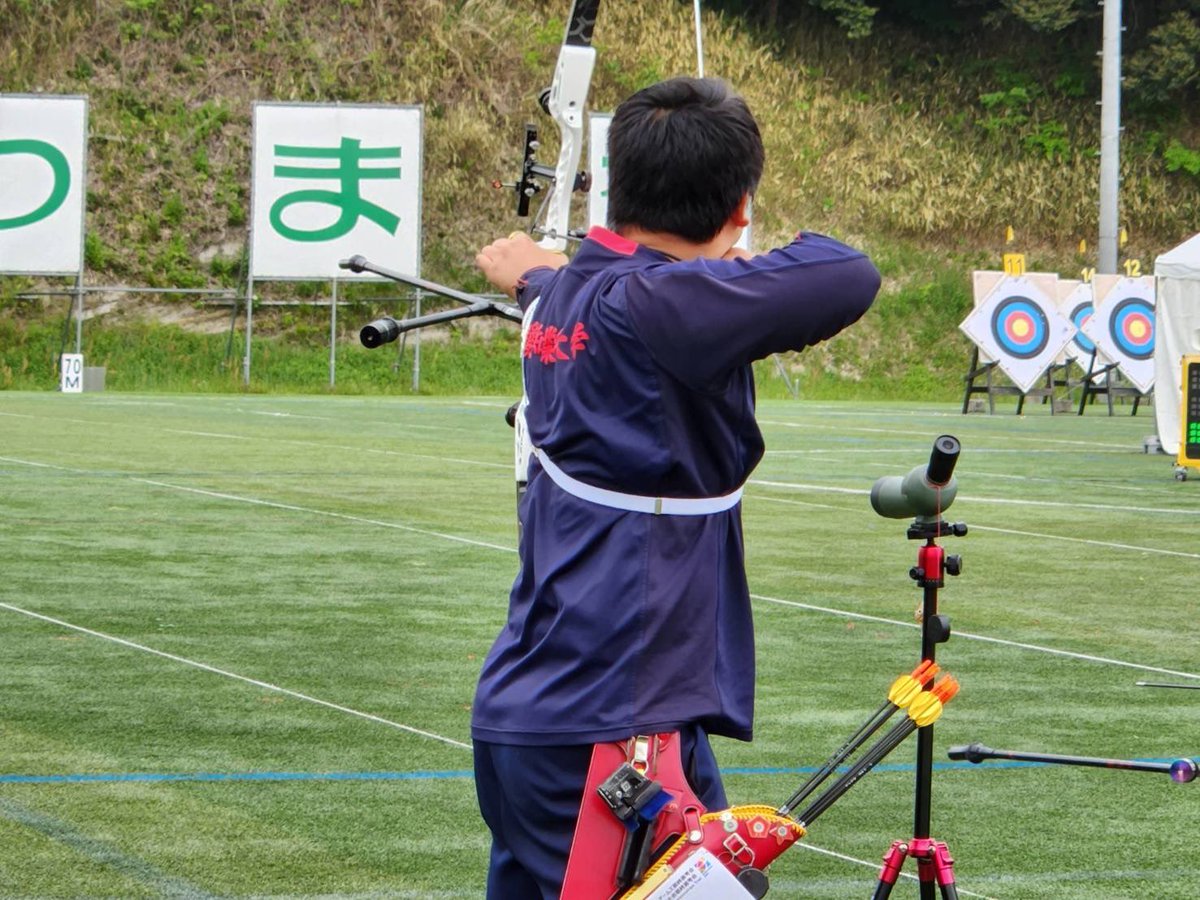 asuarchery's tweet photo. 4月22•23日に第18回世界ユース選手権大会最終選考会がつま恋リゾート彩の郷にて行われました。結果を報告します。

3位　西川晴貴　2549点

#世界ユース選手権 #アーチェリー #愛知産業大学 #愛知産業大学アーチェリー部 https://t.co/VzbAI1w3vI