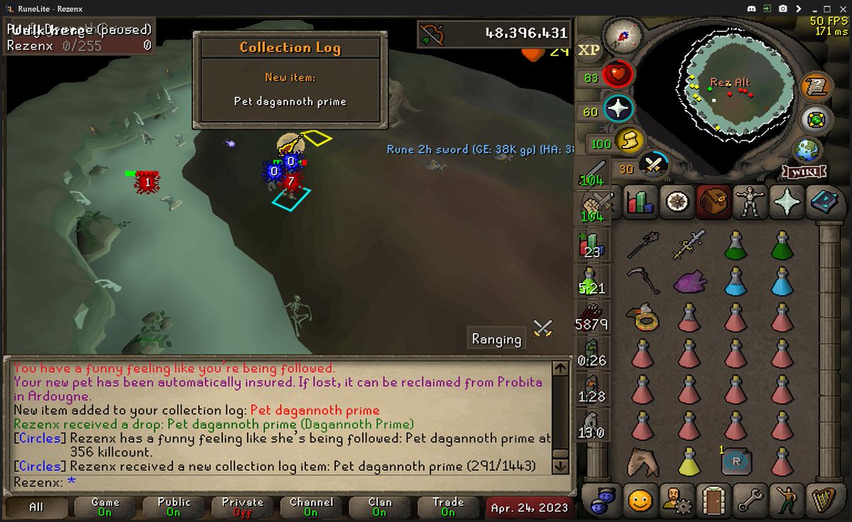 RezenixOSRS's tweet photo. #12 Pet Dagannoth Prime 
#osrs #1defpure #pure #pvm #purecrew https://t.co/upilr6cwNh