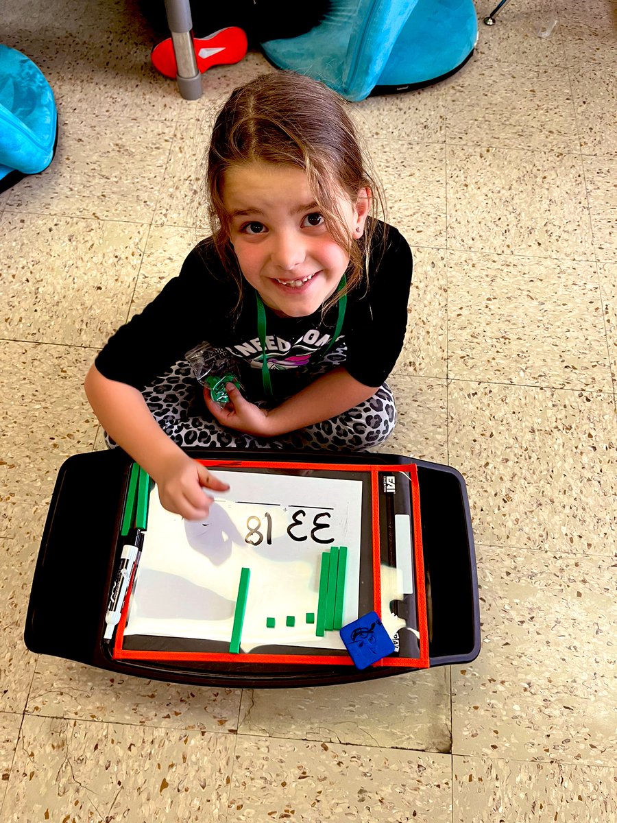 WWPcoteach4's tweet photo. This week we started one digit by two digit / two digit by two digit addition w/ regrouping. This can be a bit challenging, but we are powering through! We got this! Yesterday, we practiced w/ base ten blocks &amp; today we used the pictorial approach. Ask us all about this. https://t.co/pFTfHOyWyW