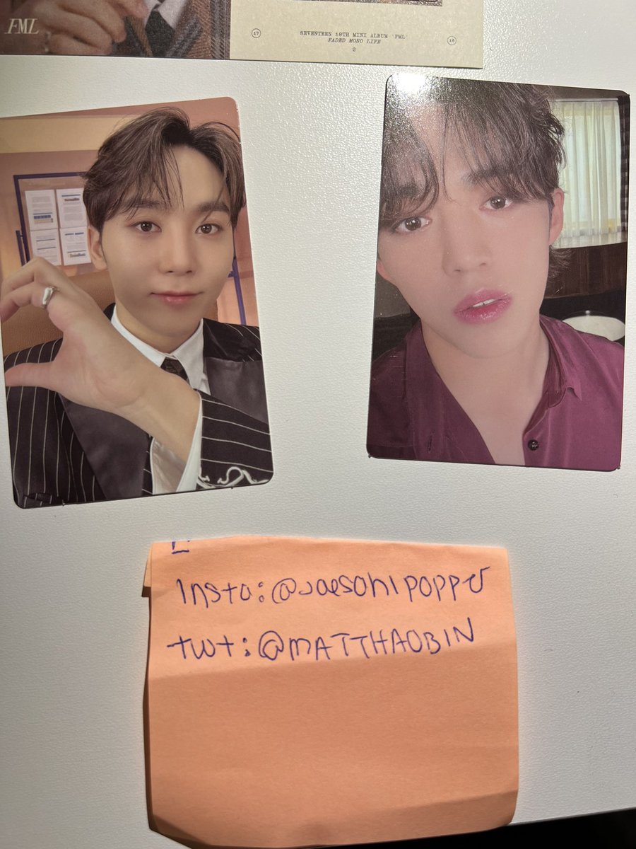 gyuhaomp3's tweet photo. hiiii i’m trading svt pcs 🙏🏼
wtt svt willing to trade svt seventeen
have: seungkwan faded mono life ver & scoups misfit lost ver
want: circled pcs
usa only!!
#wttsvt #svttrades #seventeen #seungkwan #scoups #the8 #mingyu
@svttradingusa @svttrading https://t.co/4sDMj1zz1F