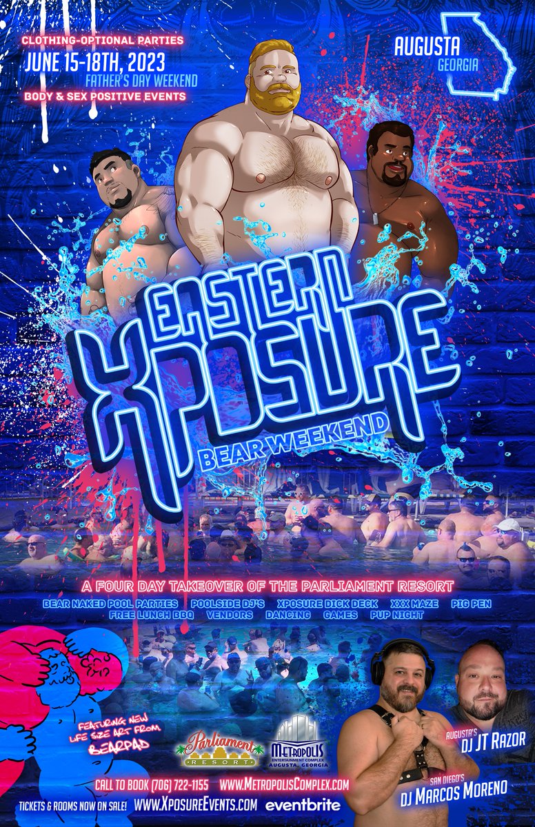 WestCub_86's tweet photo. Who's joining me in Augusta this Father's Day Weekend?! Rooms are selling fast so don't wait to snag your own! This is going to be an epic weekend of fun, friends, and lots of fucking down in Georgia! https://t.co/MGLPj0ZCL9 https://t.co/UxecpGwL4e