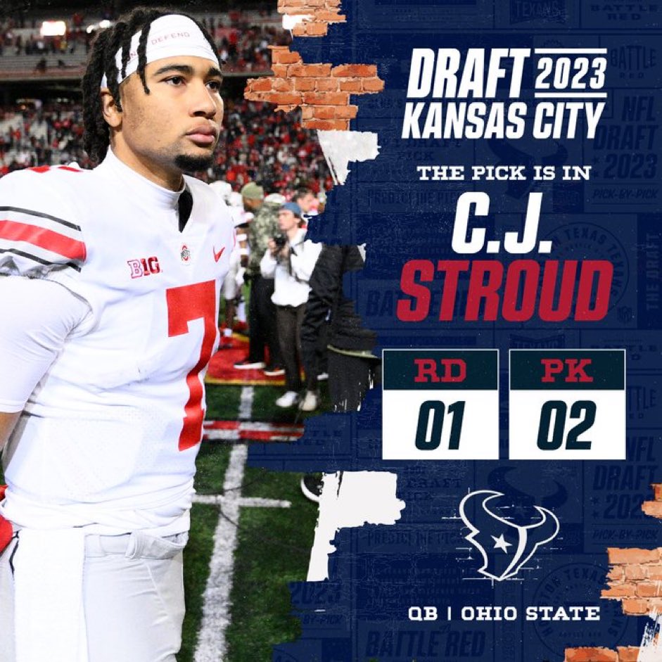 Congrats CJ‼️‼️ QB1 headed to Houston 🐐<a href="/CJ7STROUD/">CJ Stroud</a> #NFLDraft