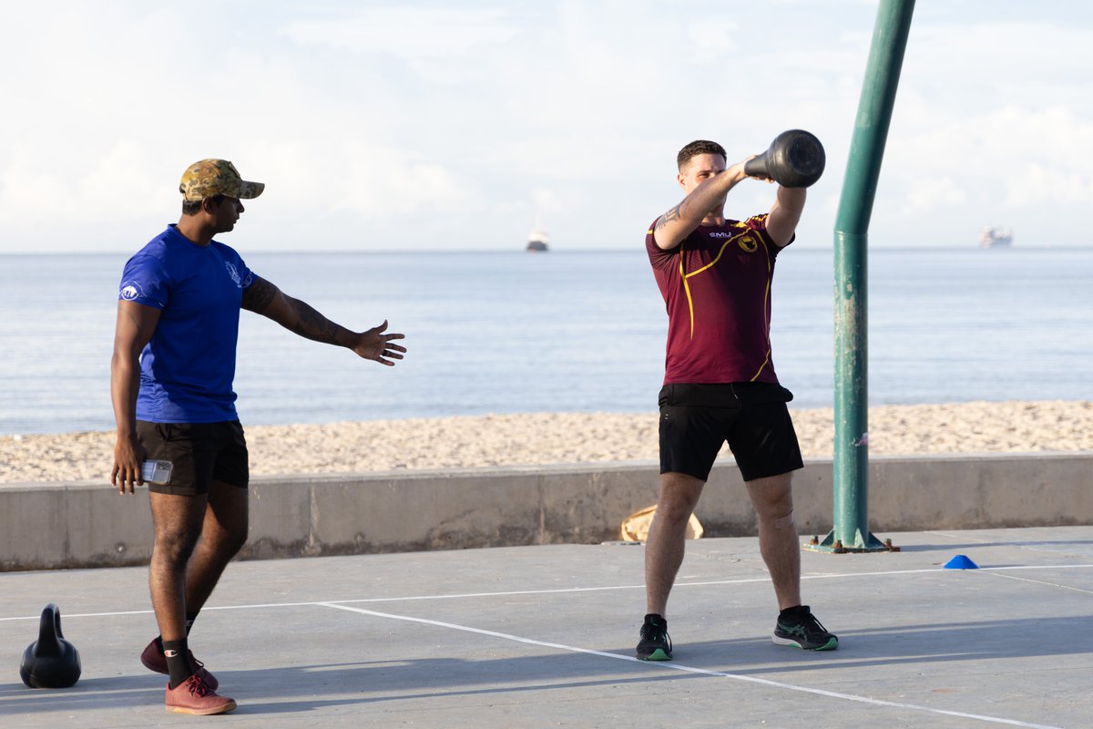 The team &amp; I were put through our paces by soldiers deployed to PNG during a PT session at Port Moresby earlier this week.

Great opportunity to meet our #AusArmy Mentoring Training Team who are helping deliver training to the #PNGDF &amp; hear about their work with #OurPartners.