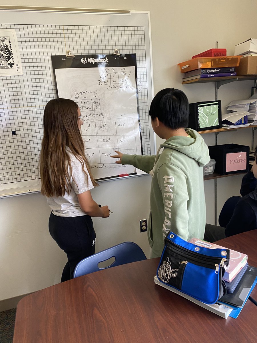 msvannuland's tweet photo. Lots of thinking and problem solving happening in Algebra class! @hssdbv @HSSD https://t.co/zvnapHWvm1