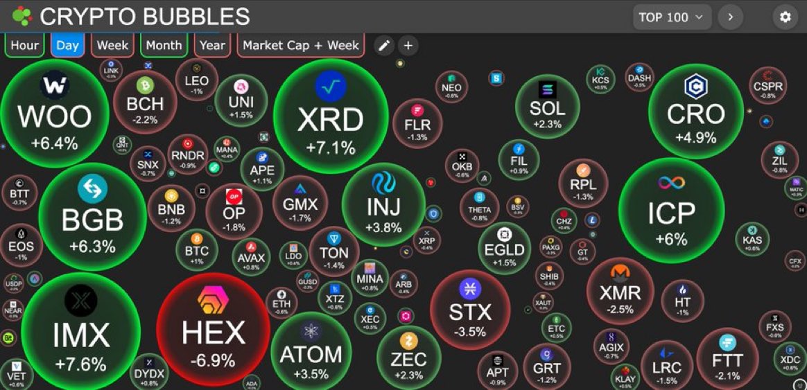 Your Crypto Bubbles Today! 🟢🔴 Which ones are yours?🤔