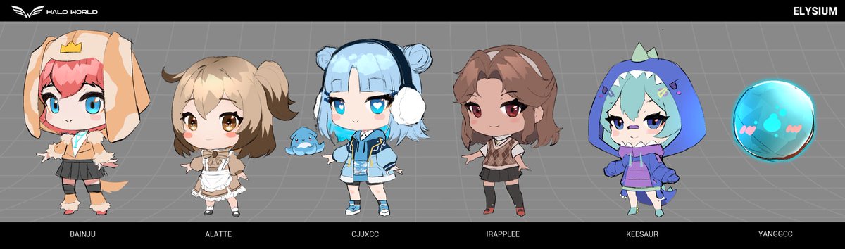 HaloWorldGlobal's tweet photo. Official Chibi Reference Sheet for Halo Elysium 🌌💫 https://t.co/5tL6rJ8zUI