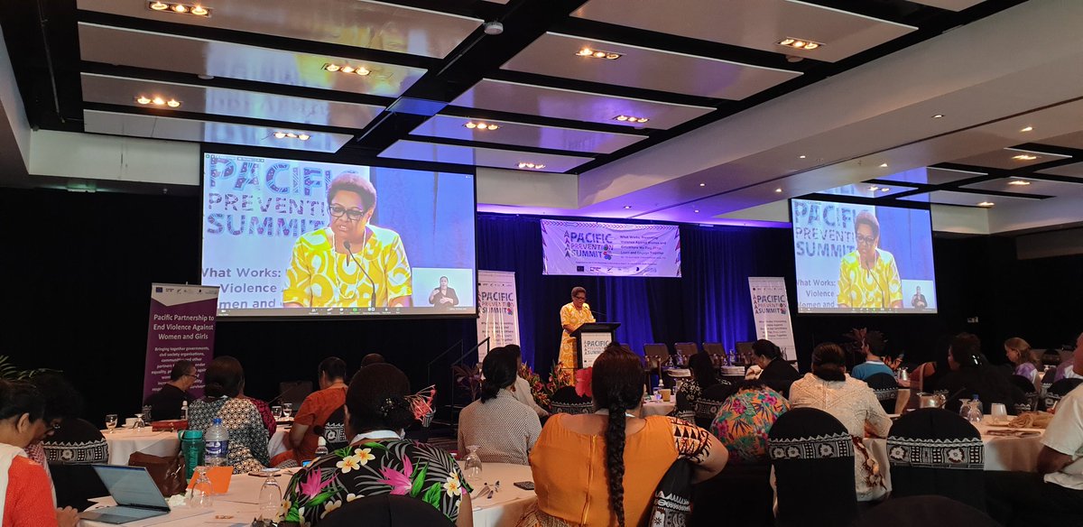 tarachetty's tweet photo. Entrenched prob of #VAWG in our region "requires bold action & this week's Summit is a step in that direction"
@Rakui2Mereseini delivering the closing keynote at the #PacPreventionSummit today:
"Violence against women and girls CAN be prevented in our lifetime" https://t.co/V6aHqclqpE