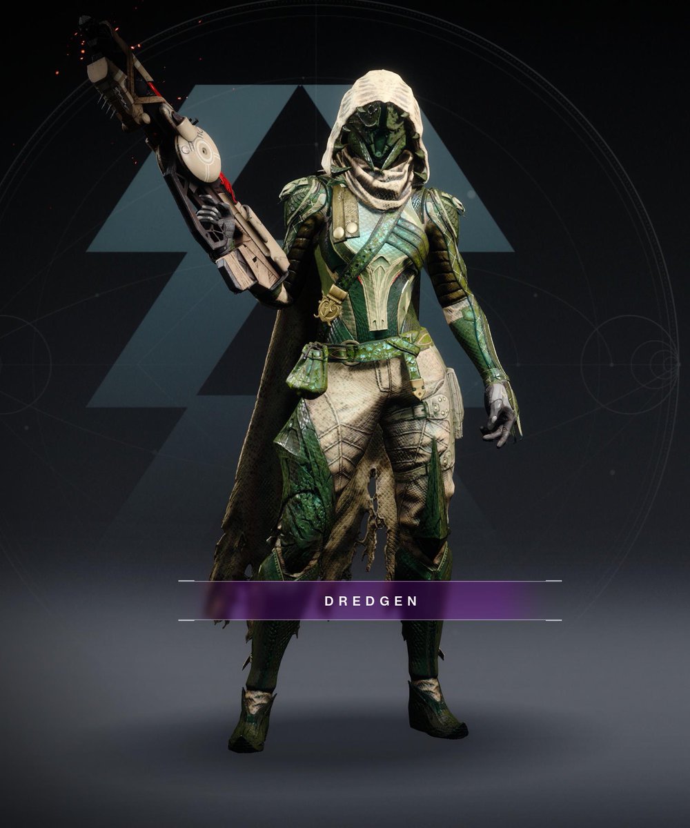 KevlarNexus020's tweet photo. My usual fashion for the season with my Warlock (my personal favorite) my snake skin hunter and my titan.  #Destiny2 #ThreadofLight #destinyfashion https://t.co/ZWQy9CV9K2