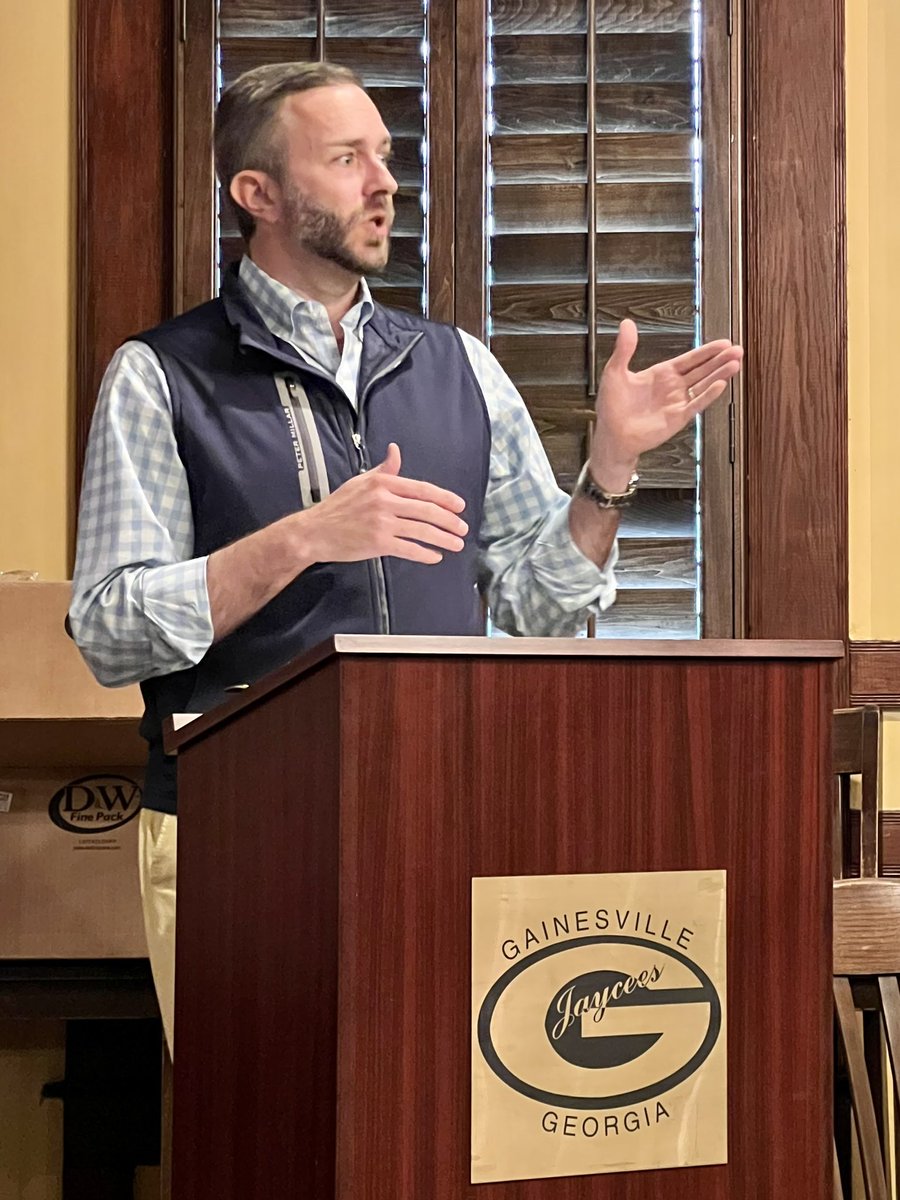 GainesvilleJC's tweet image. We enjoyed hearing from former Jaycee and current State Representative Matt Dubnik today at lunch.  Rep. Dubnik provided a legislative update and a Jaycee history lesson.  

Thank you, @mdubnik for being with us today!