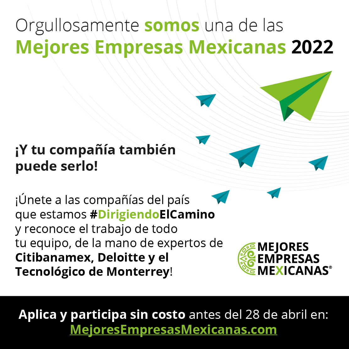 TalentoMunoz's tweet photo. Orgullosamente somos una de las Mejores Empresas Mexicanas 2022 ¡Y tu compañía también puede serlo!
@MejoresEmpMex https://t.co/3QKwYTzPpo